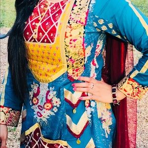 KAMEEZ AND STRAIGHT PAINT Designer DRESS ZARA AHMED ORIGINAL